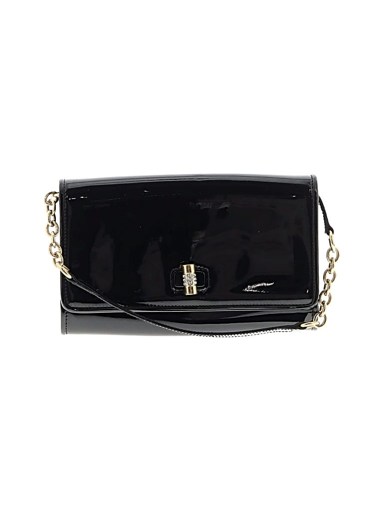Pre-owned Yves Saint Laurent Rive Gauche Leather Shoulder Bag In Black