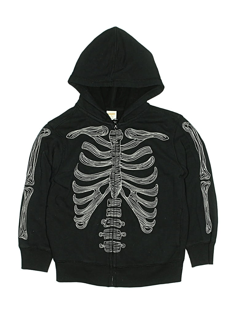 Pre-owned Gymboree Kids' Zip Up Hoodie In Black