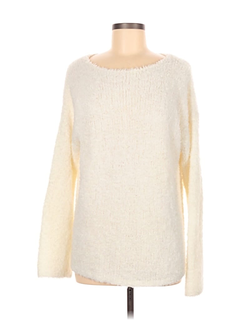 Pre-owned Lou & Grey Pullover Sweater In White