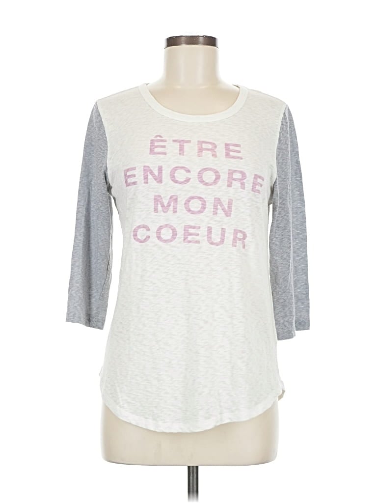 Pre-owned J.crew Factory Store 3/4 Sleeve T-shirt In Gray