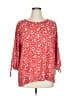 Papermoon 100% Polyester Red 3/4 Sleeve Blouse Size 1X - photo 1