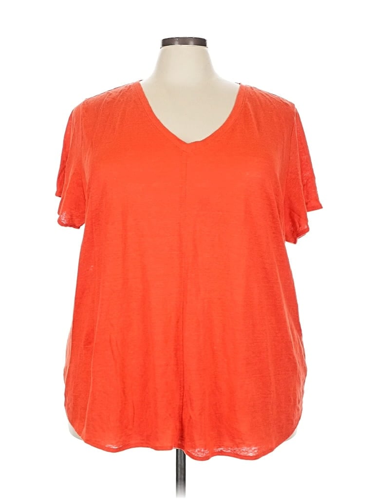 Pre-owned Tahari Short Sleeve T-shirt In Orange