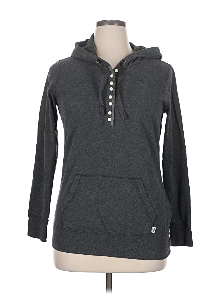 Pre-owned Puma Fleece Jacket In Gray