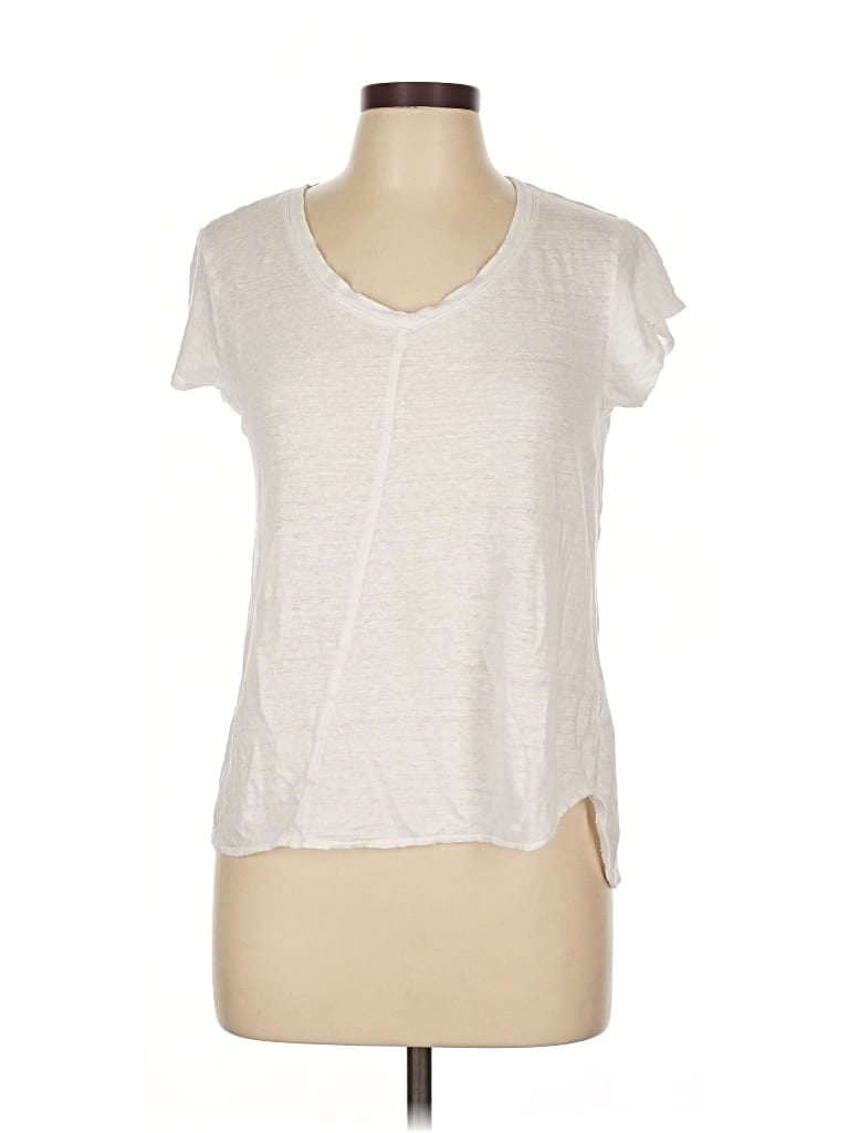 Pre-owned Tahari Short Sleeve T-shirt In White
