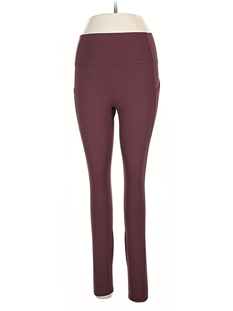 Pre-owned Fabletics Active Pants In Burgundy