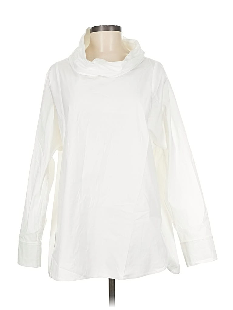 Pre-owned Cos Long Sleeve Blouse In White