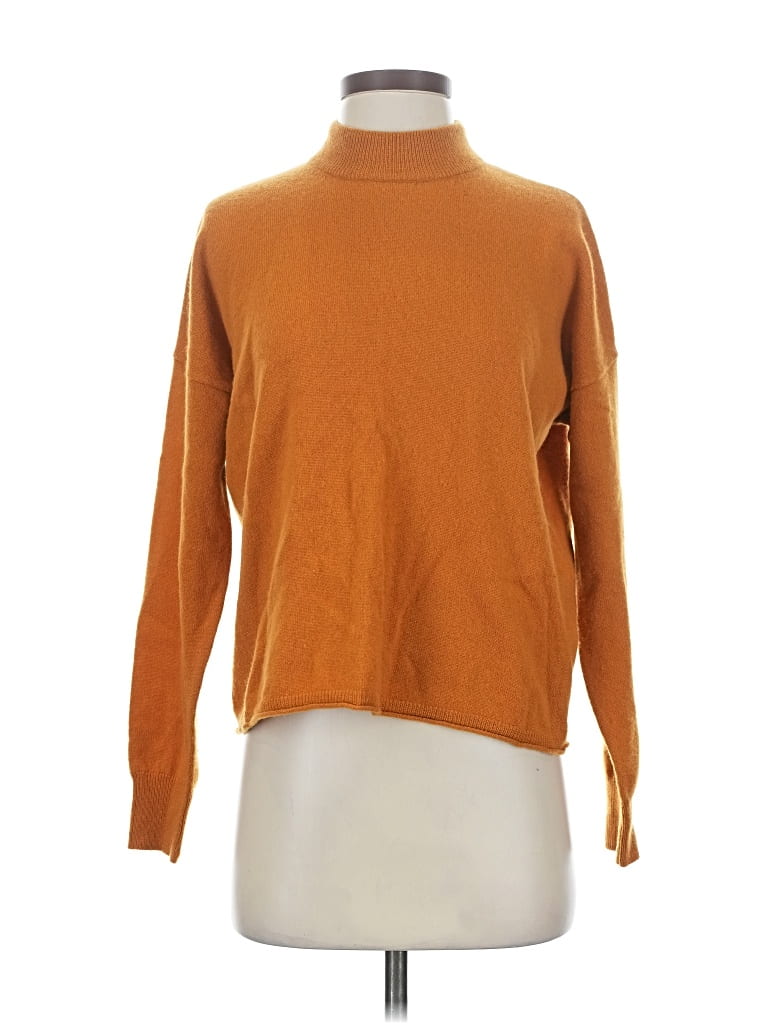 Pre-owned Madewell Cashmere Pullover Sweater In Orange