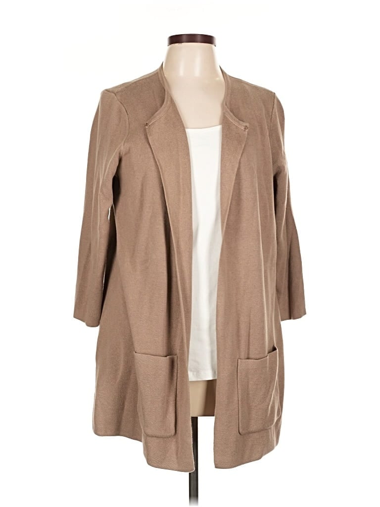 Pre-owned Isaac Mizrahi Live Cardigan Sweater In Brown