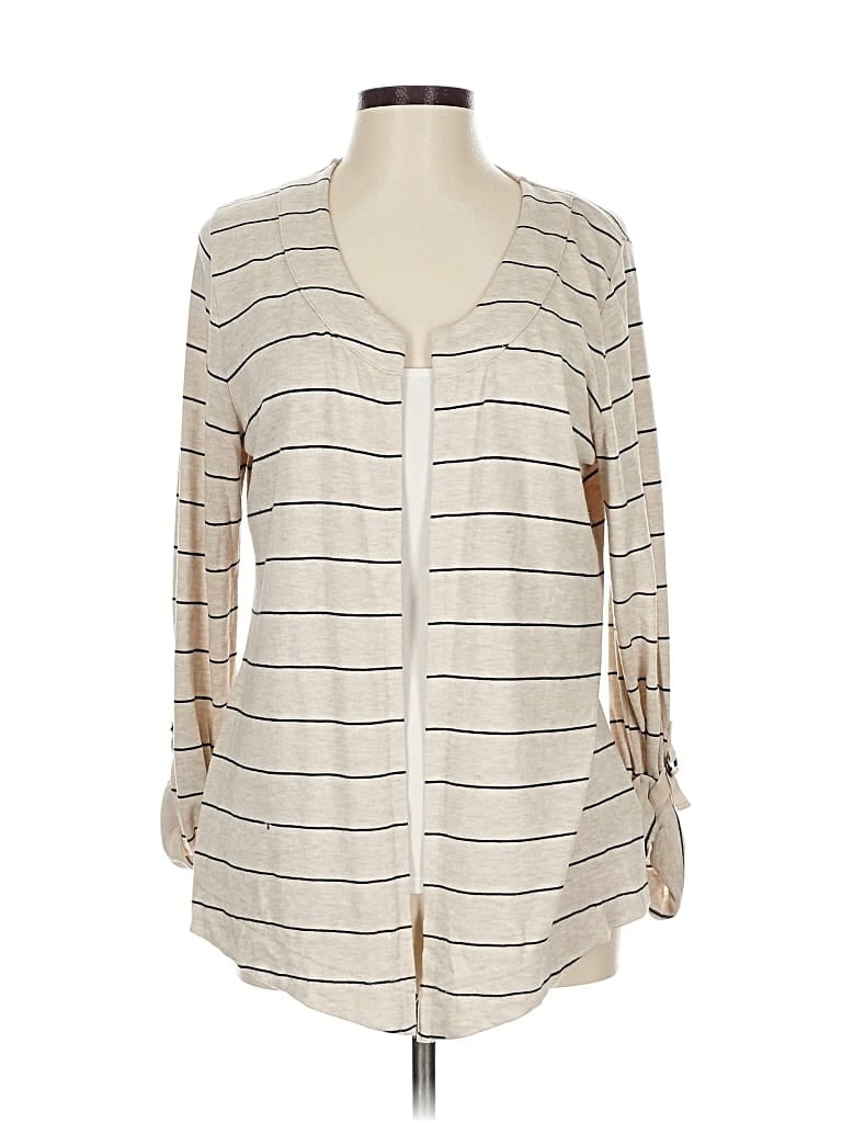 Pre-owned Croft & Barrow Cardigan Sweater In White