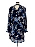 Lila Rose 100% Polyester Print Blue Casual Dress Size 6 - photo 2