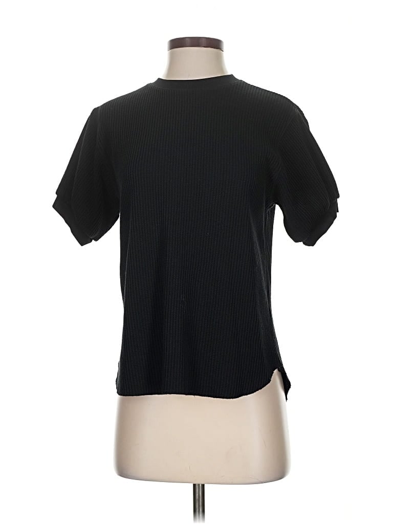 Pre-owned Uniqlo Short Sleeve Turtleneck In Black