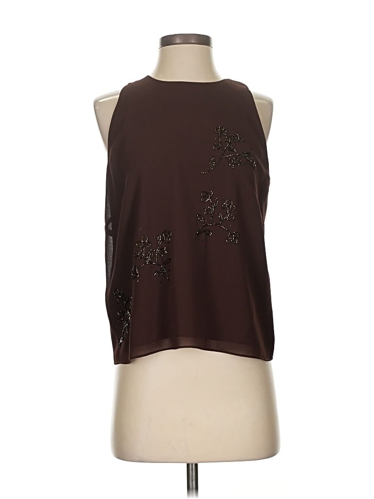 Pre-owned Robbie Bee Sleeveless Blouse In Brown