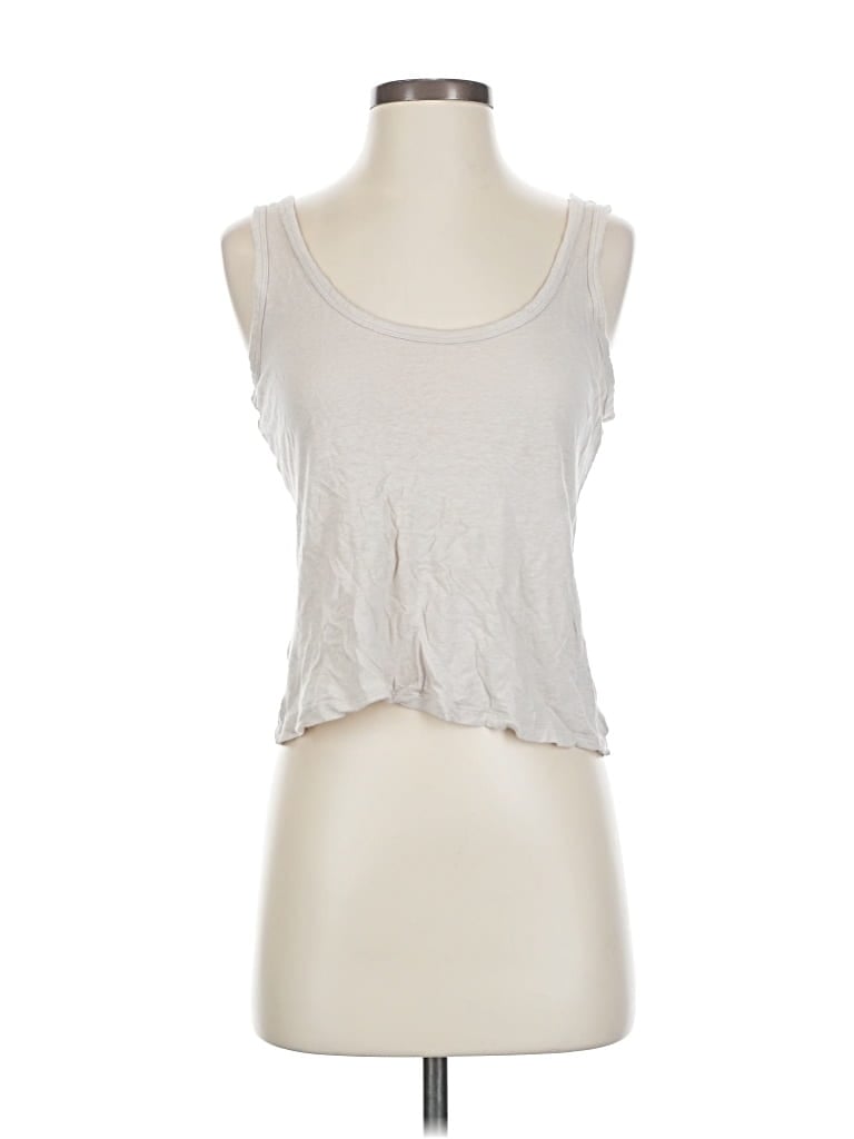 Pre-owned Abercrombie & Fitch Tank Top Silver Strapless Neckline Tops