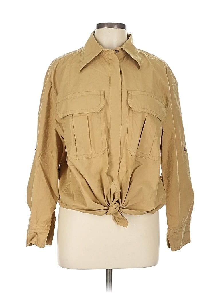 Pre-owned Banana Republic Long Sleeve Blouse In Brown