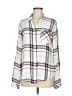 Thread & Supply 100% Rayon Plaid Ivory Long Sleeve Blouse Size M - photo 1