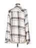 Thread & Supply 100% Rayon Plaid Ivory Long Sleeve Blouse Size M - photo 2
