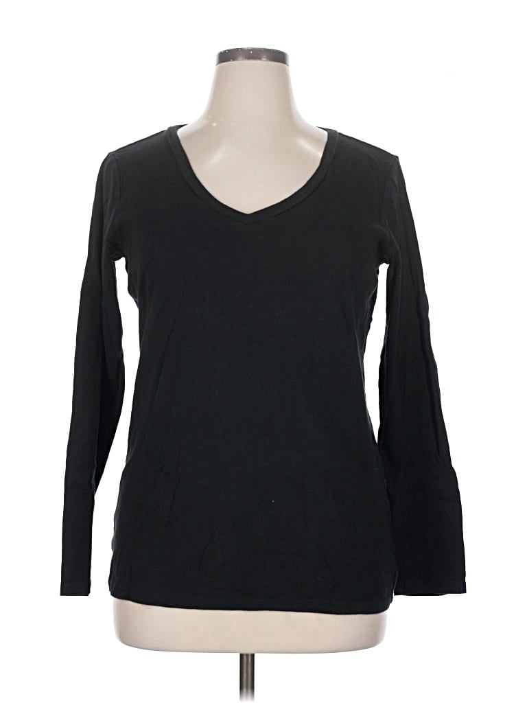 Pre-owned Eddie Bauer Long Sleeve T-shirt In Black