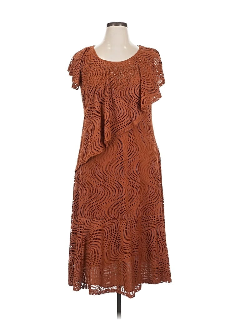 Pre-owned Reba Casual Dress In Brown