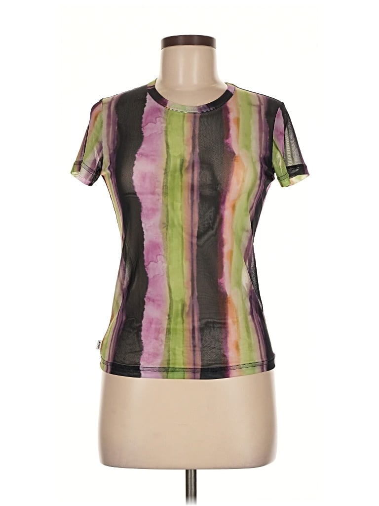 Pre-owned Obey Short Sleeve T-shirt In Purple