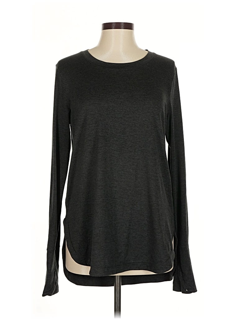 Pre-owned Athleta Long Sleeve T-shirt In Black