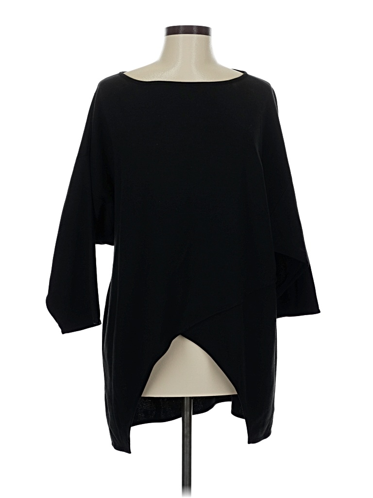 Pre-owned St John Wool Pullover Sweater In Black