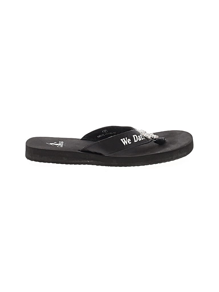 Pre-owned Corkys Flip Flops In Black