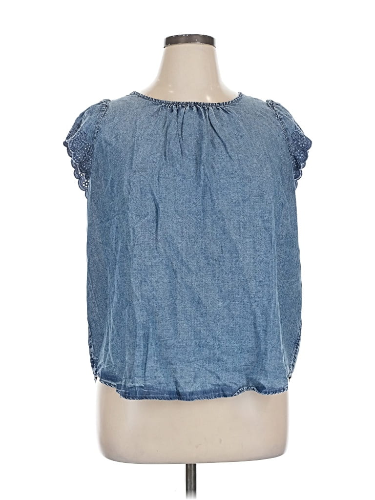 Pre-owned Lc Lauren Conrad Sleeveless Blouse In Blue