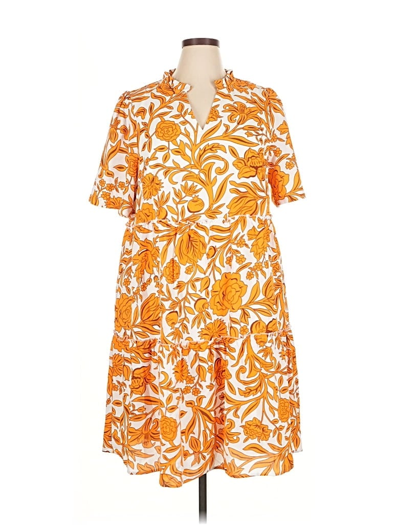 Kirundo Casual Dress In Orange