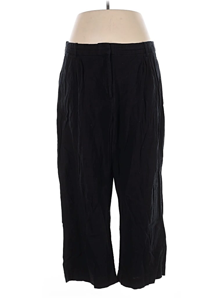 Pre-owned Abercrombie & Fitch Linen Pants In Black