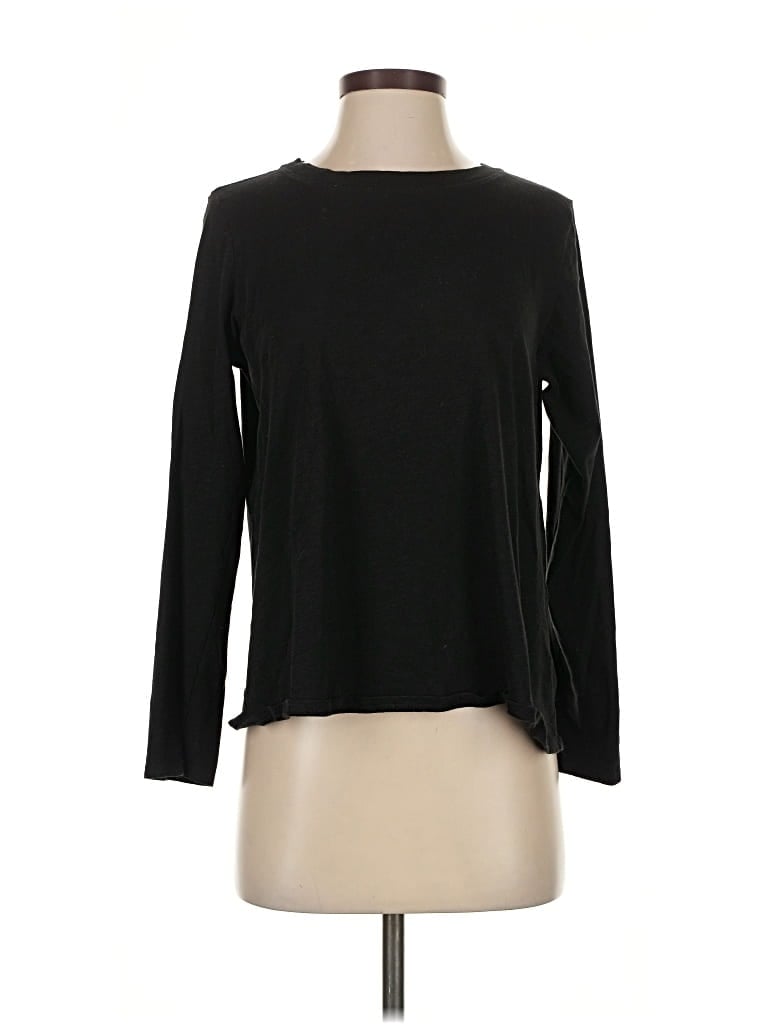 Pre-owned Eileen Fisher Long Sleeve T-shirt In Black