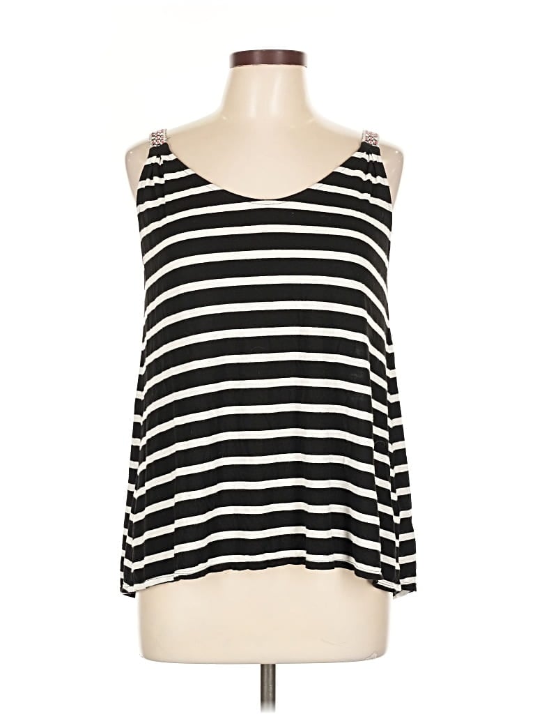 Pre-owned Max Studio Tank Top Black Cold Shoulder Neckline Tops