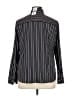 MICHAEL Michael Kors 100% Polyester Stripes Black Long Sleeve Blouse Size XL - photo 2