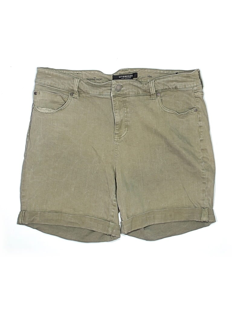 Pre-owned Liverpool Los Angeles Khaki Shorts In Green
