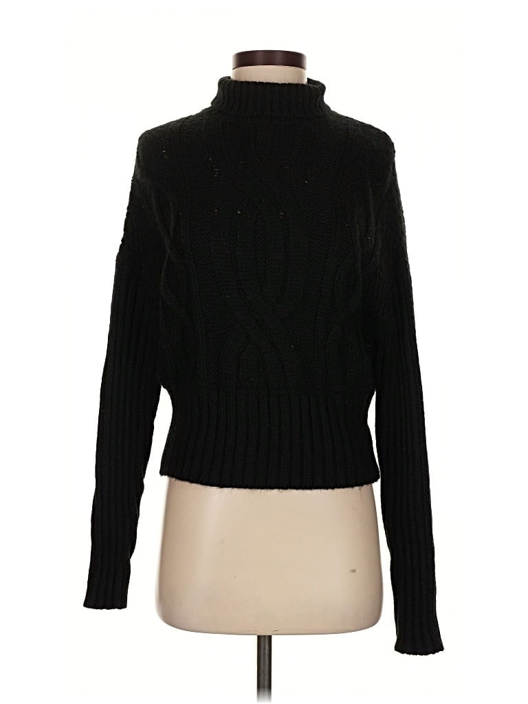 Pre-owned Express Turtleneck Sweater In Black