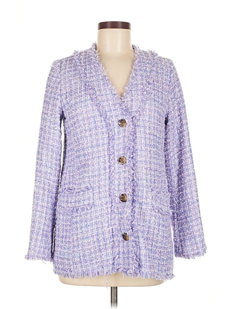 Pre-owned Ann Taylor Blazer Jacket In Purple