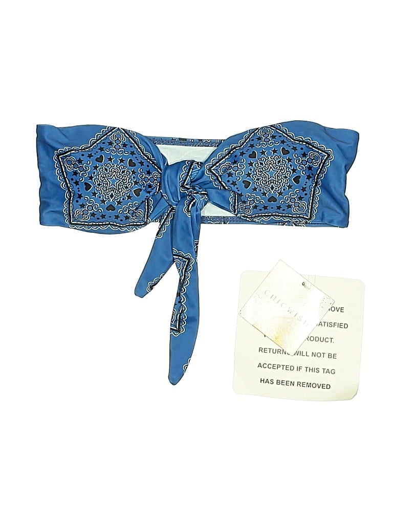 Chicwish Swimsuit Top Blue Swimwear