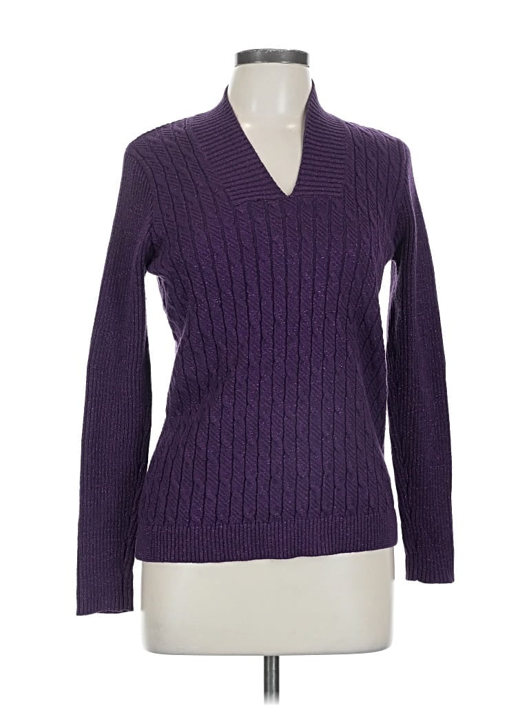 Pre-owned Liz Claiborne Pullover Sweater In Purple