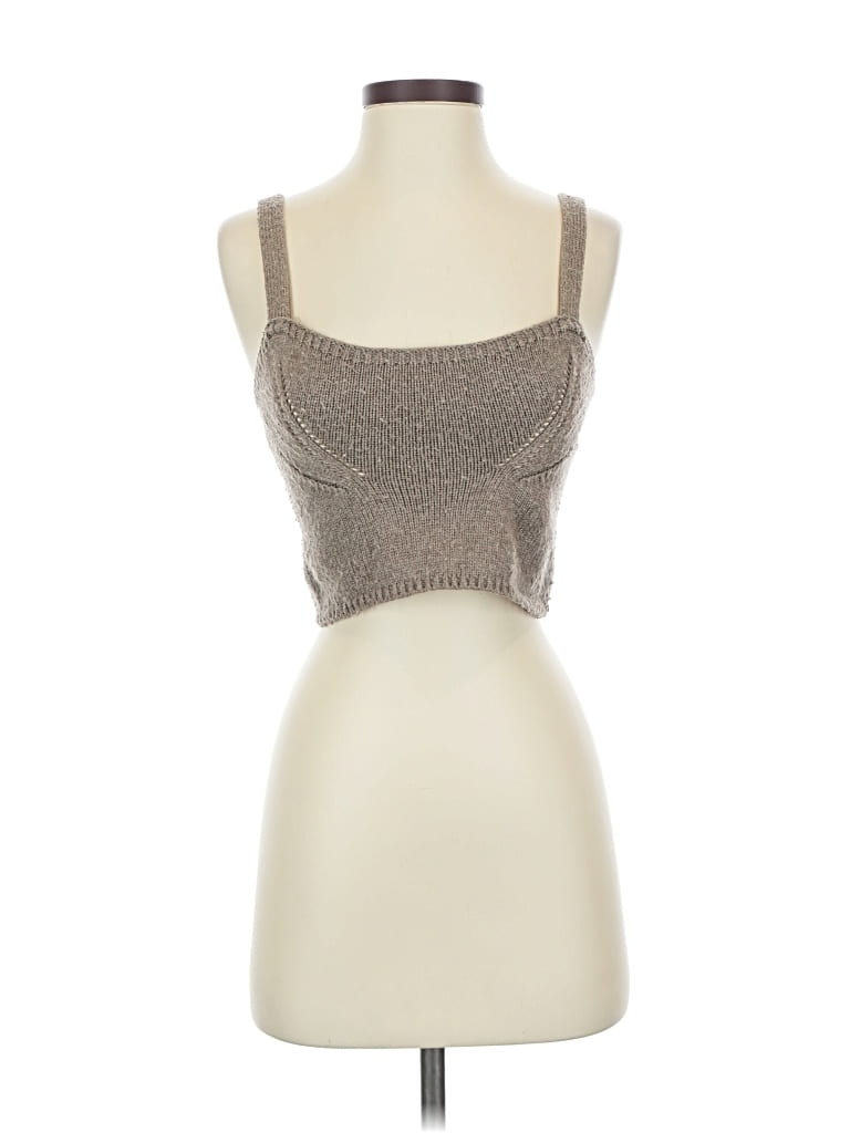 Pre-owned Zara Sleeveless Top Brown Strapless Neckline Tops