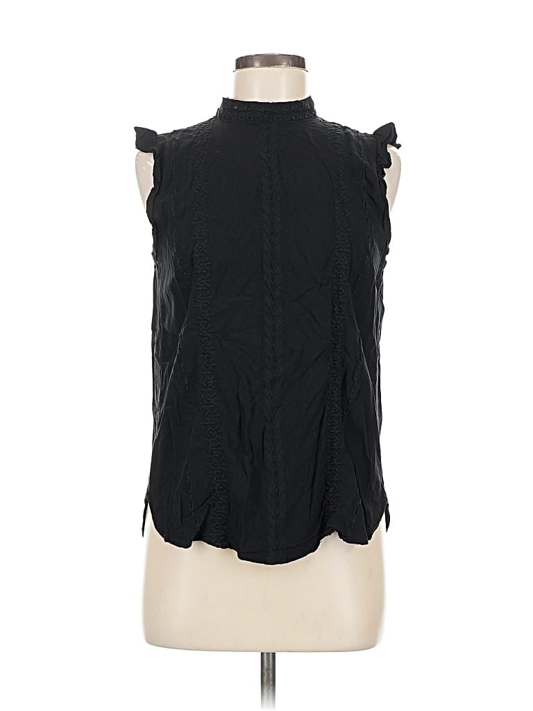 Pre-owned Ann Taylor Loft Sleeveless Blouse In Black