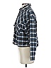 OVERLOVER 100% Cotton Plaid Blue Long Sleeve Button-Down Shirt Size XS - photo 5