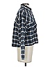 OVERLOVER 100% Cotton Plaid Blue Long Sleeve Button-Down Shirt Size XS - photo 4