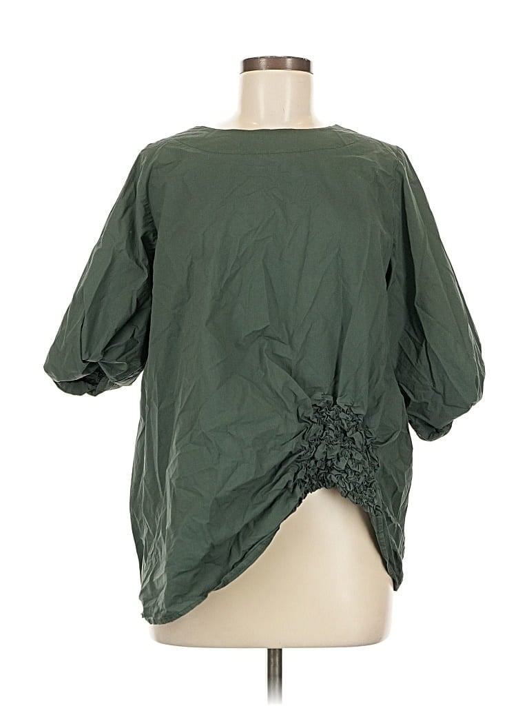 Pre-owned Assorted Brands 3/4 Sleeve Blouse In Green