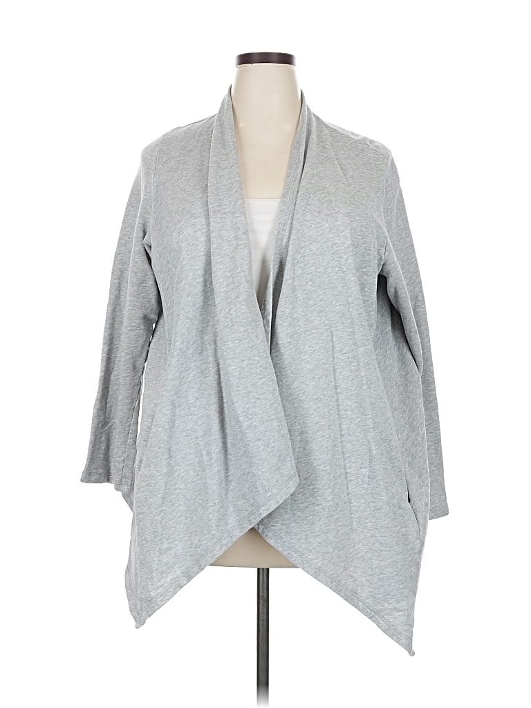 Pre-owned Eileen Fisher Cardigan Sweater In Gray