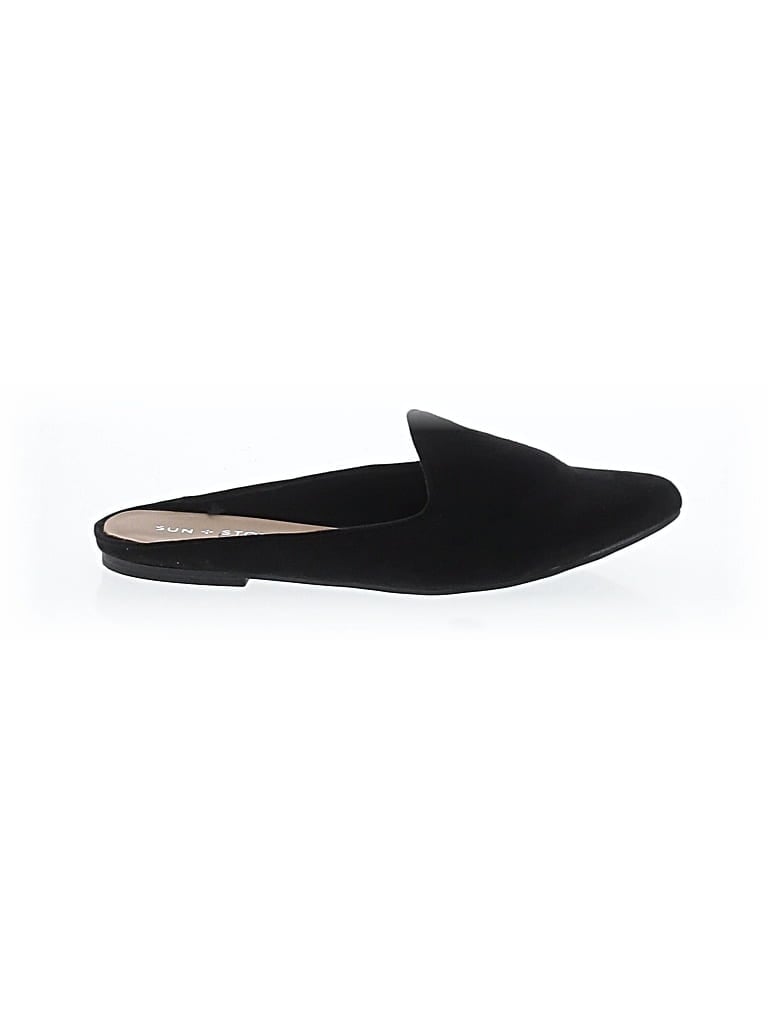 Pre-owned Sun + Stone Mule/clog In Black