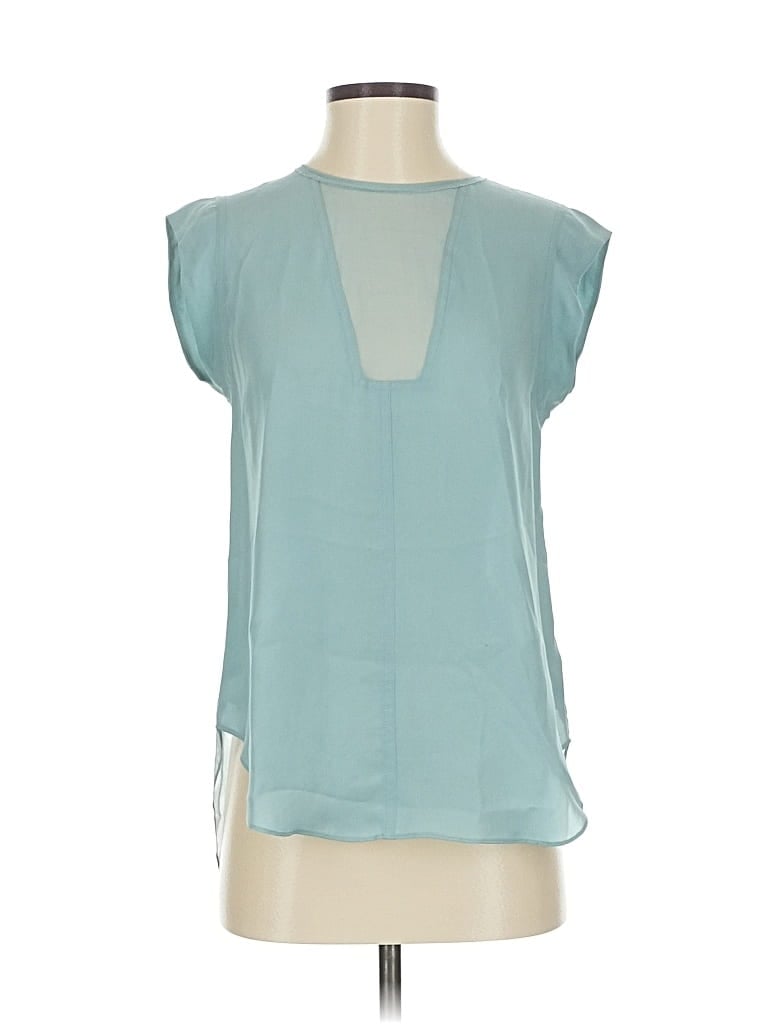 Pre-owned Rebecca Taylor Short Sleeve Blouse In Blue