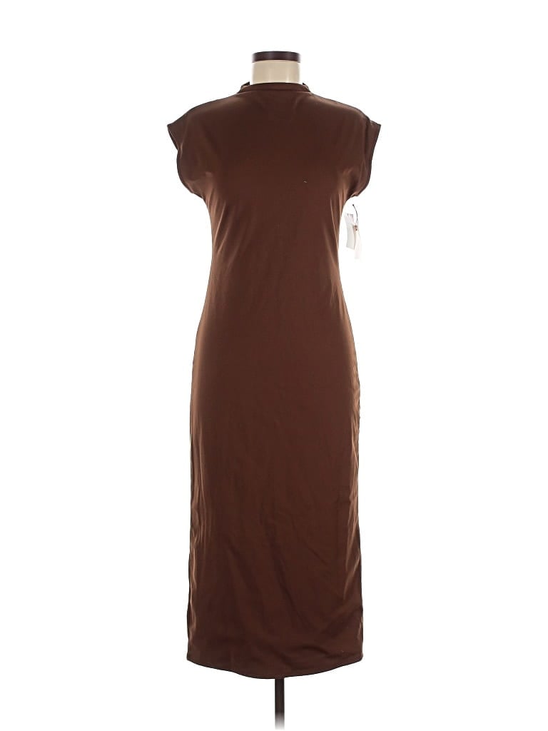 Pre-owned Open Edit Casual Dress In Brown