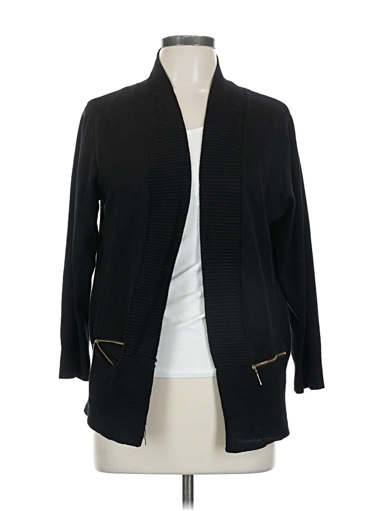 Pre-owned Joan Vass Cardigan Sweater In Black