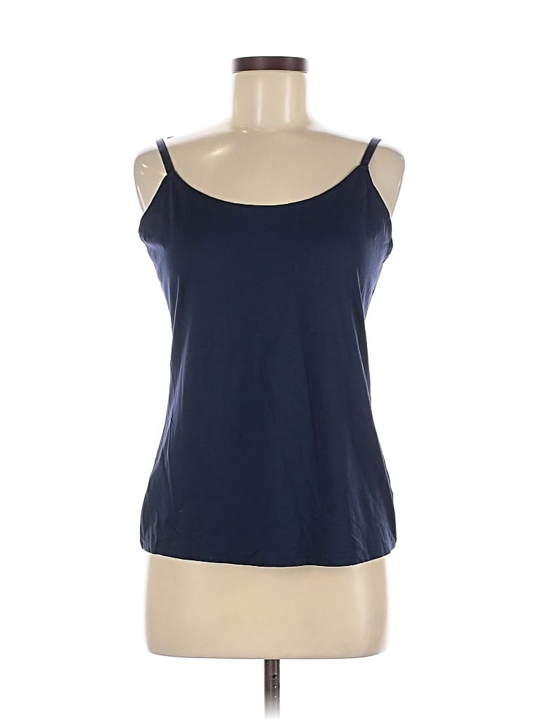 Pre-owned Coldwater Creek Tank Top Blue Strapless Neckline Tops