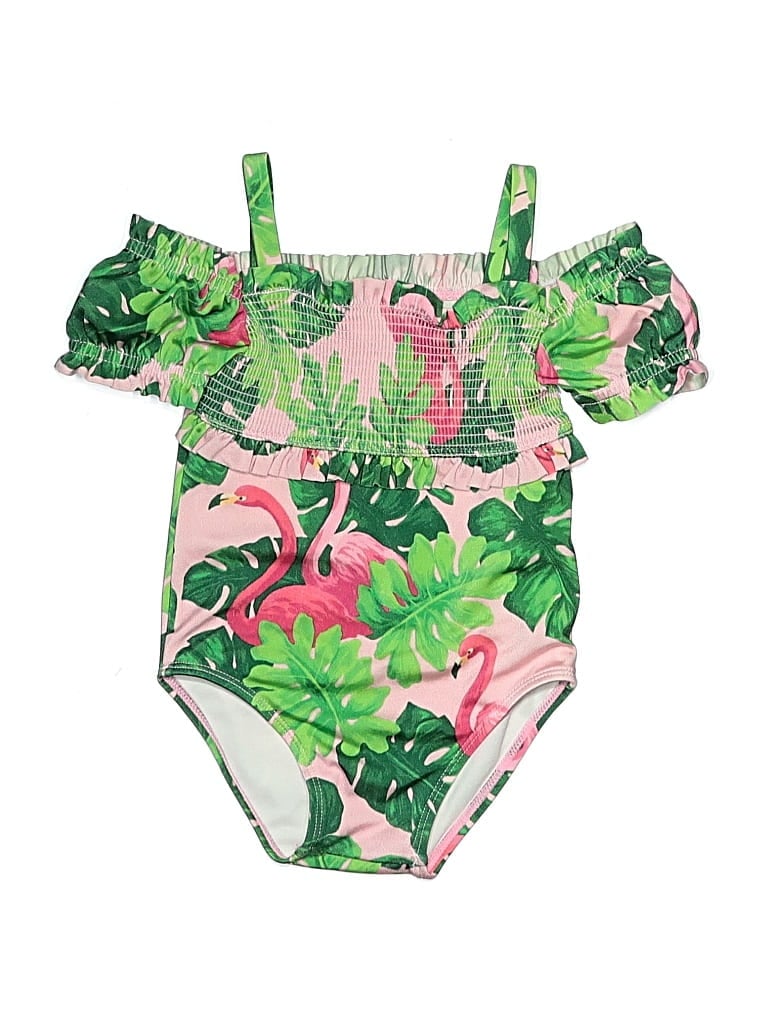 Pre-owned Janie And Jack Kids' One Piece Swimsuit In Green