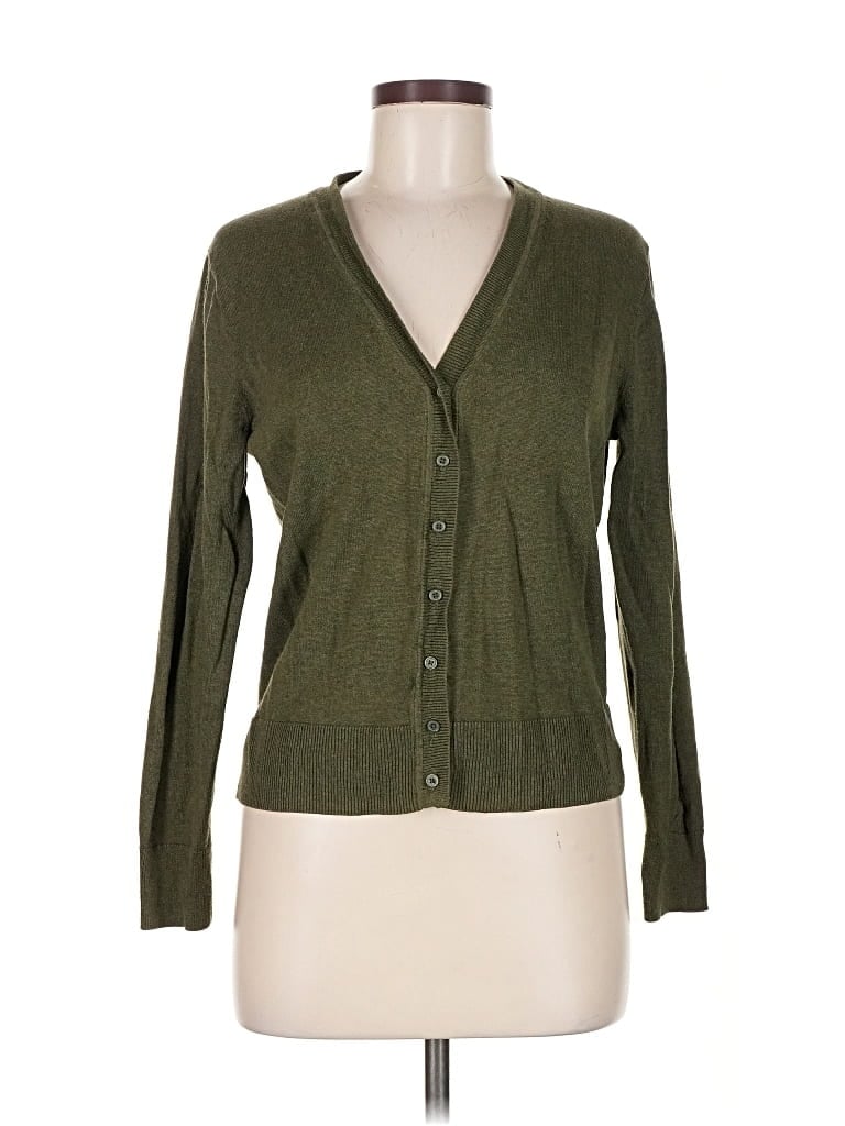 Pre-owned Banana Republic Factory Store Cardigan Sweater In Green